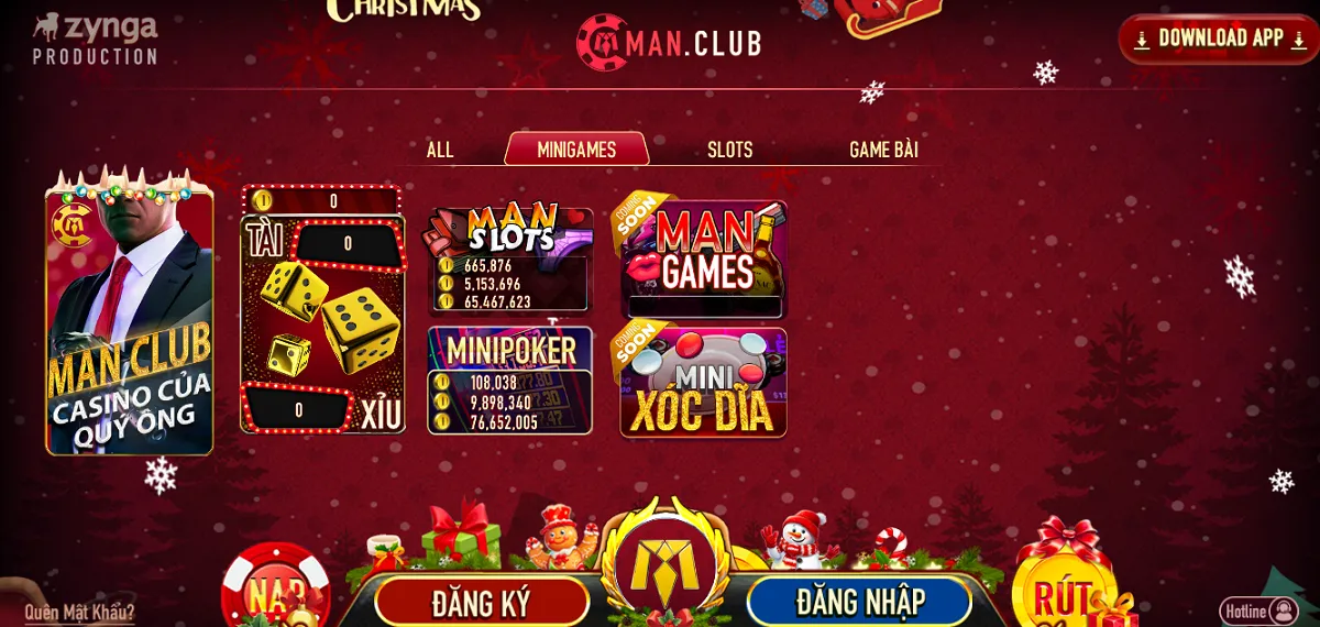 Mini game hấp dẫn với Man club