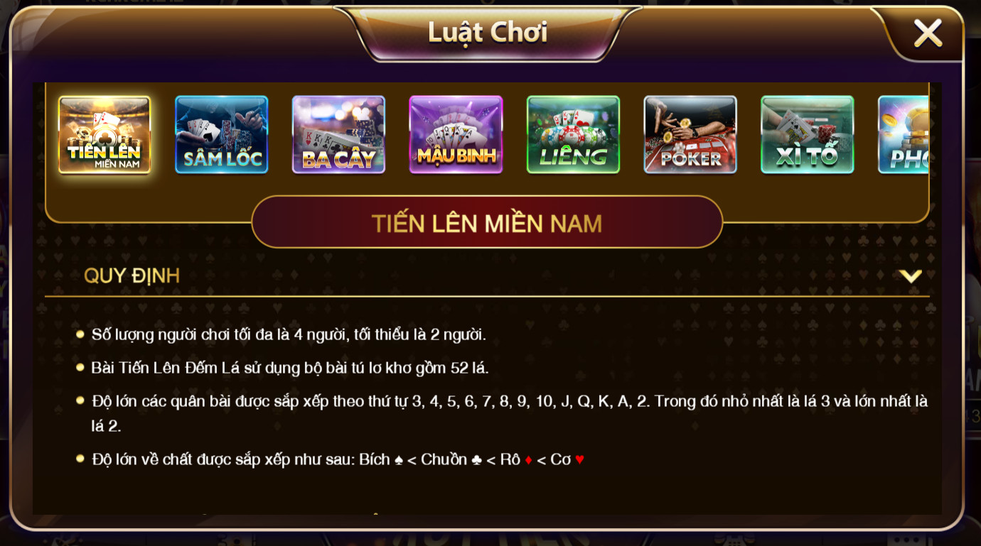 Đôi nét về Tiến lên miền Nam game đổi thưởng gemwin