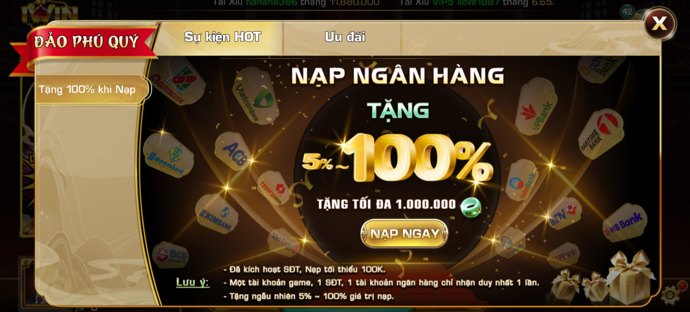 Tổng hợp chương trình khuyến mãi hấp dẫn game đổi thưởng